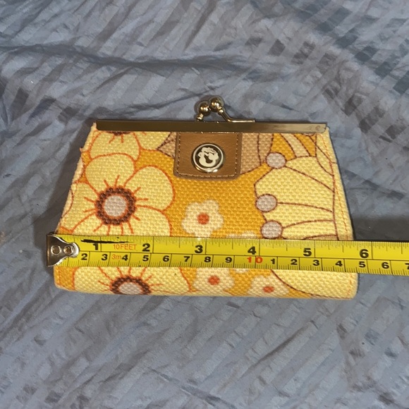 Nwot Spartina 449 Leather Linen Coin Purse - Picture 6 of 8